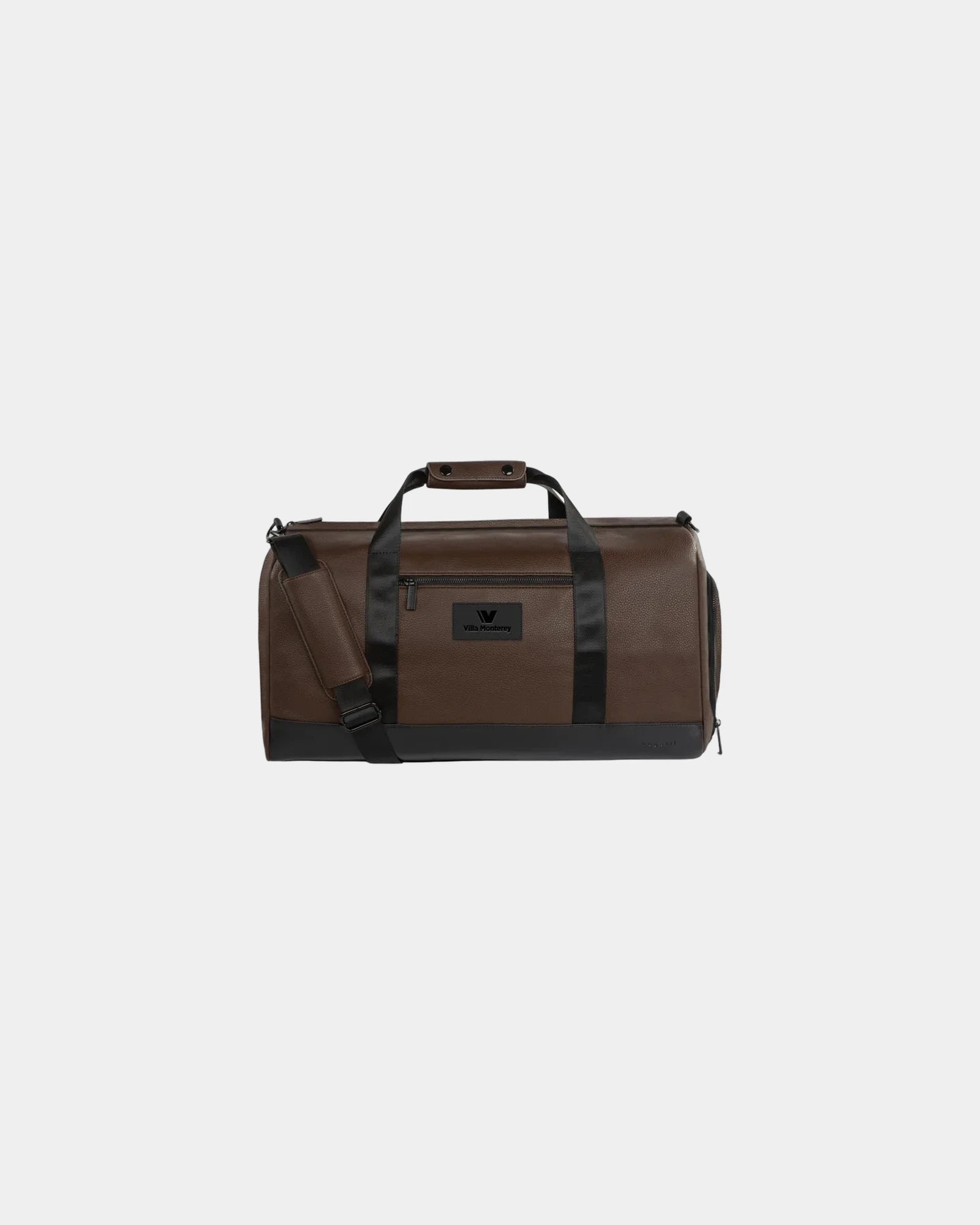 Custom vegan leather travel duffel bag - Brown