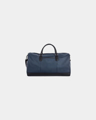 Custom vegan leather duffel bag with debossed logo - Navy
