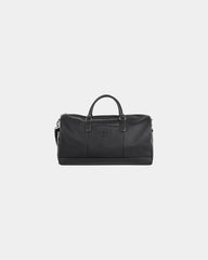 Custom vegan leather duffel bag with debossed logo - Black