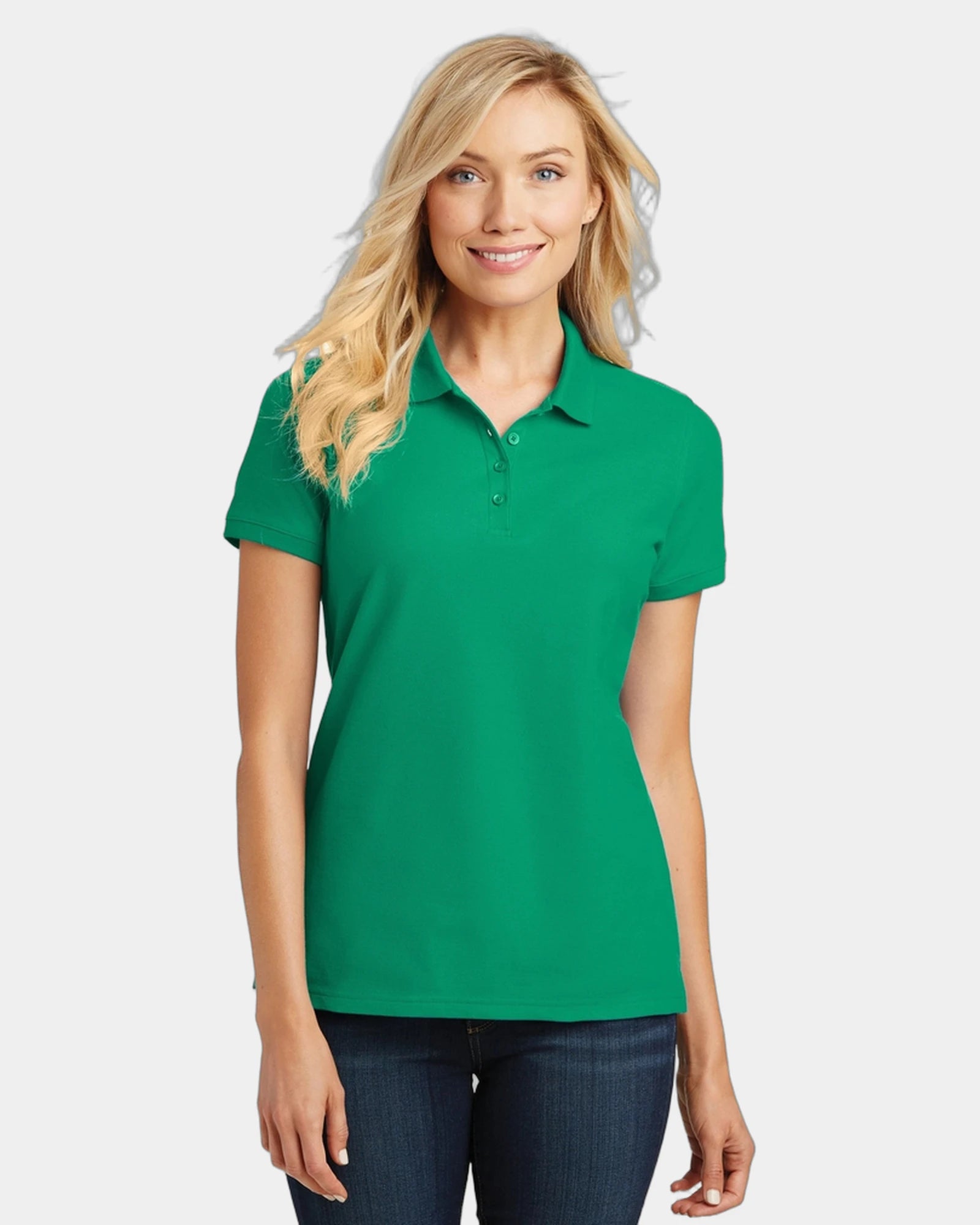 Custom pique polo Port Authority Women's Core Classic - Bright Kelly Green