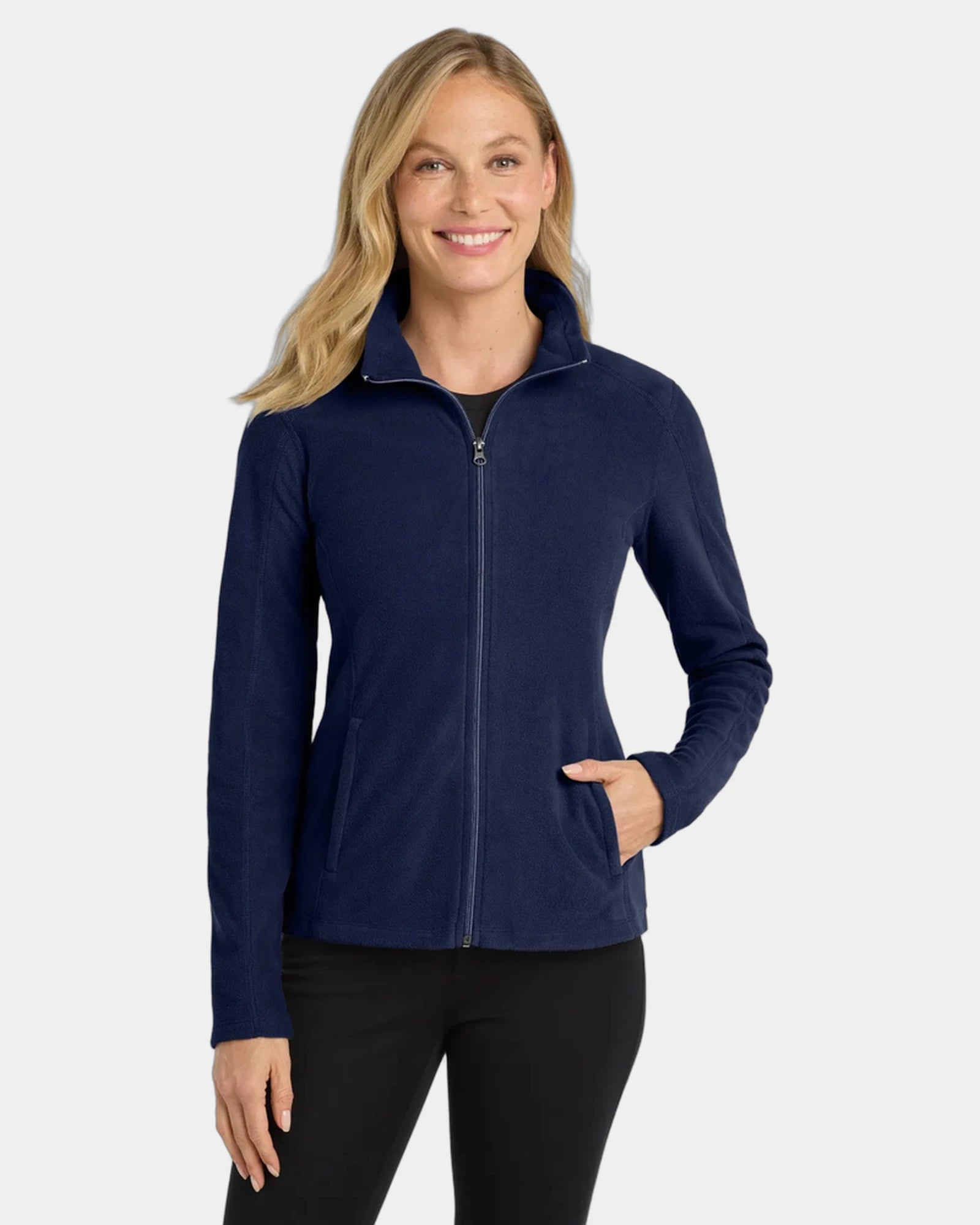 Custom microfleece jacket Port Authority women's - True Navy