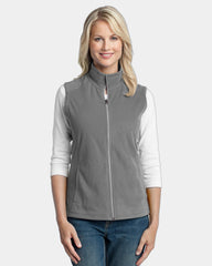 Custom polyester microfleece Port Authority women's vest - Pearl Grey