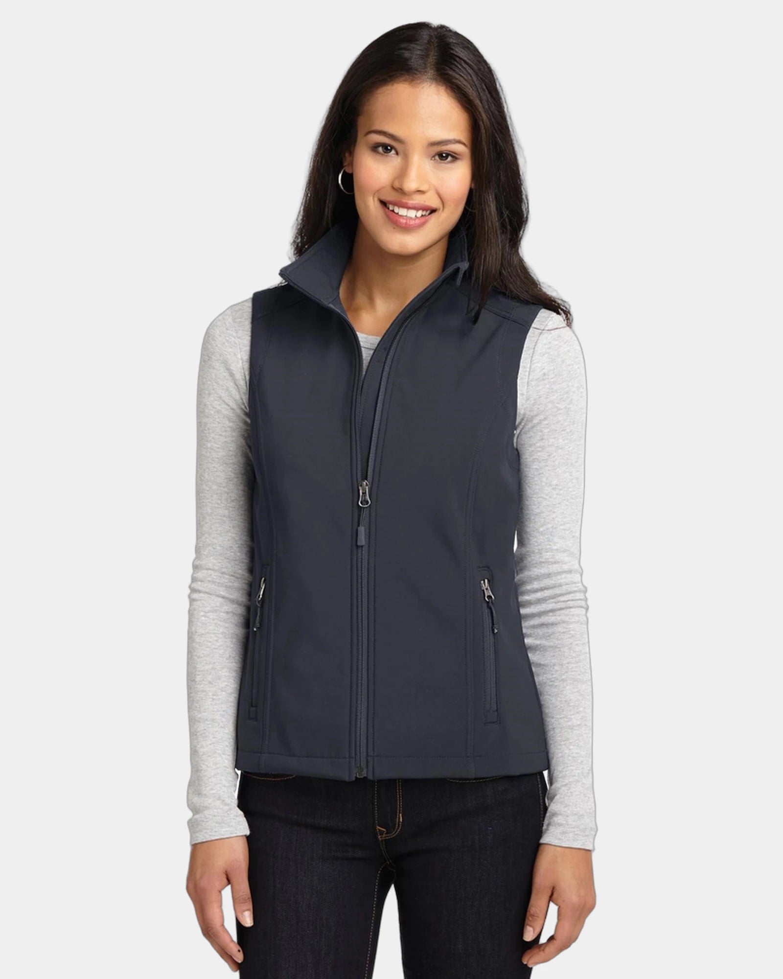 Custom soft shell vest Port Authority Women's - Battleship Grey