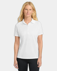 Custom polyester polo Sport-Tek Dry Zone Raglan Accent - White