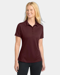Custom polyester polo Sport-Tek Dry Zone Raglan Accent - Maroon