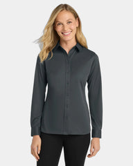Custom polyester dress shirt Port Authority Dimension - Battleship Grey
