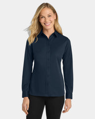 Custom polyester dress shirt Port Authority Dimension - Dark Navy