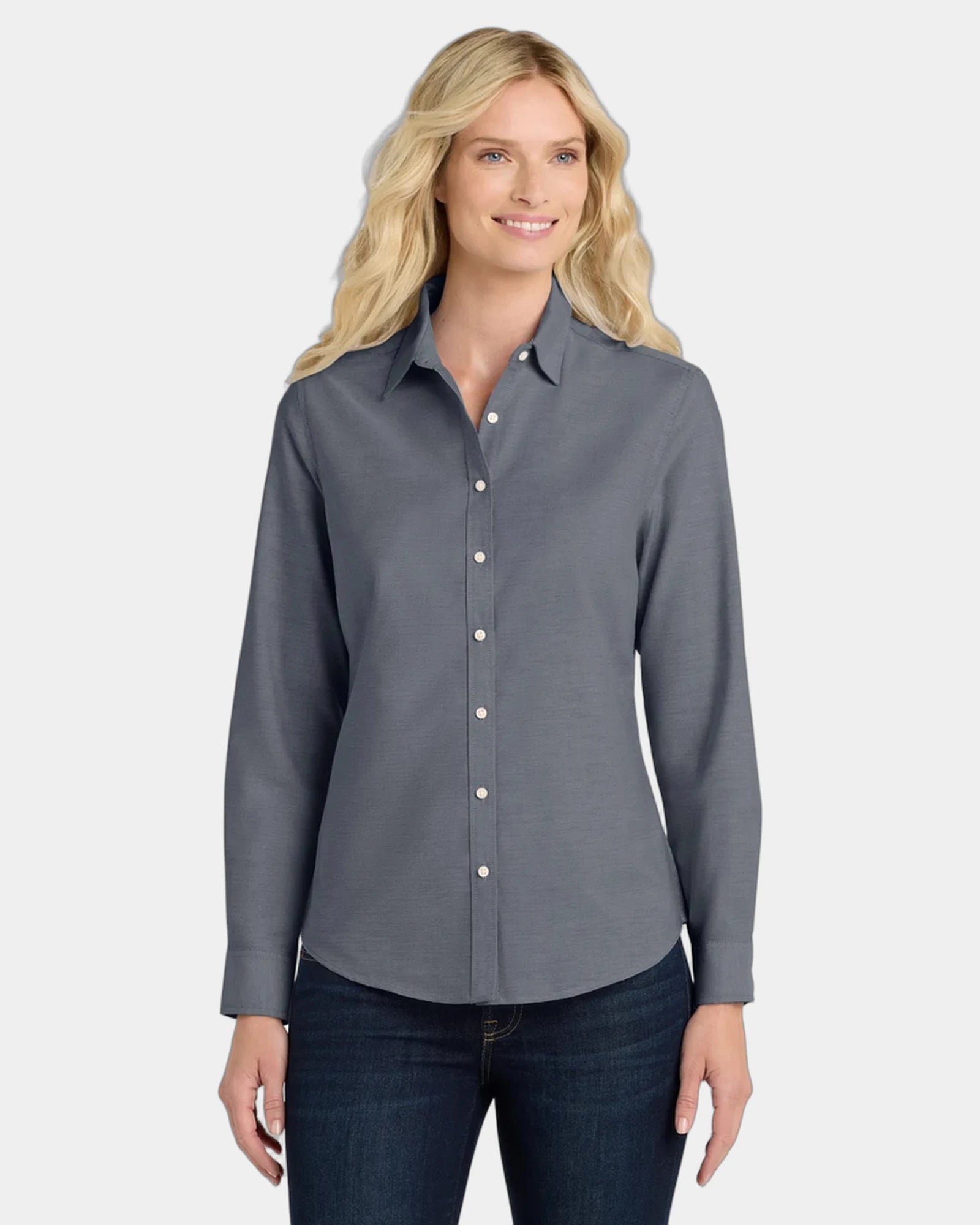 Custom wrinkle-resistant Port Authority SuperPro Oxford - Black