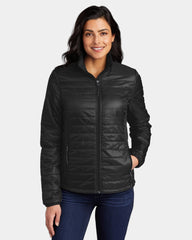 Custom Port Authority Packable Puffy Jacket for Women - Deep Black