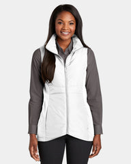 Custom women's insulated vest Port Authority Collective - White