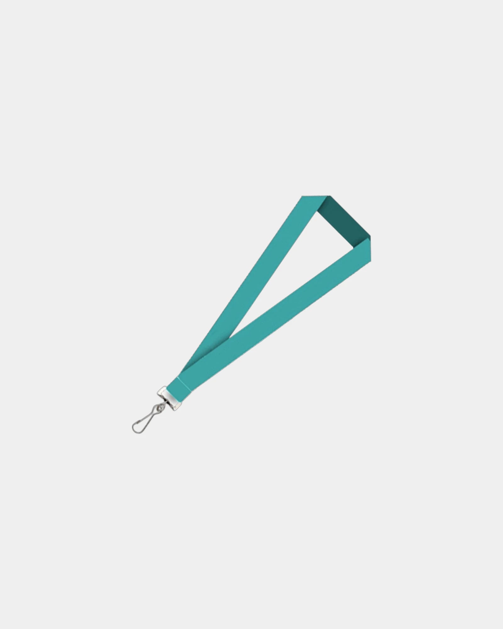 Custom polyester lanyard with USB flash drive 3/4" - Teal