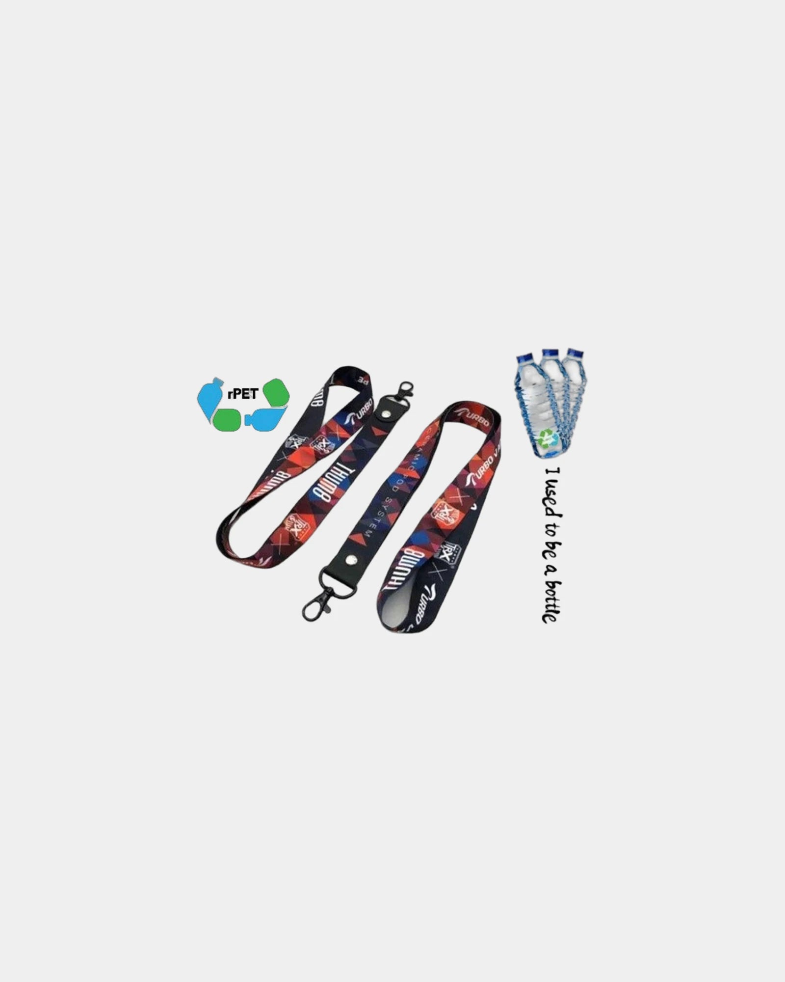 Custom recycled RPET sublimation lanyard with lobster claw - 4