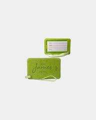 Custom PU luggage tag with clear display window - Green-Lime