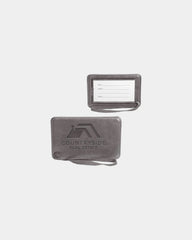 Custom PU luggage tag with clear display window - Gray