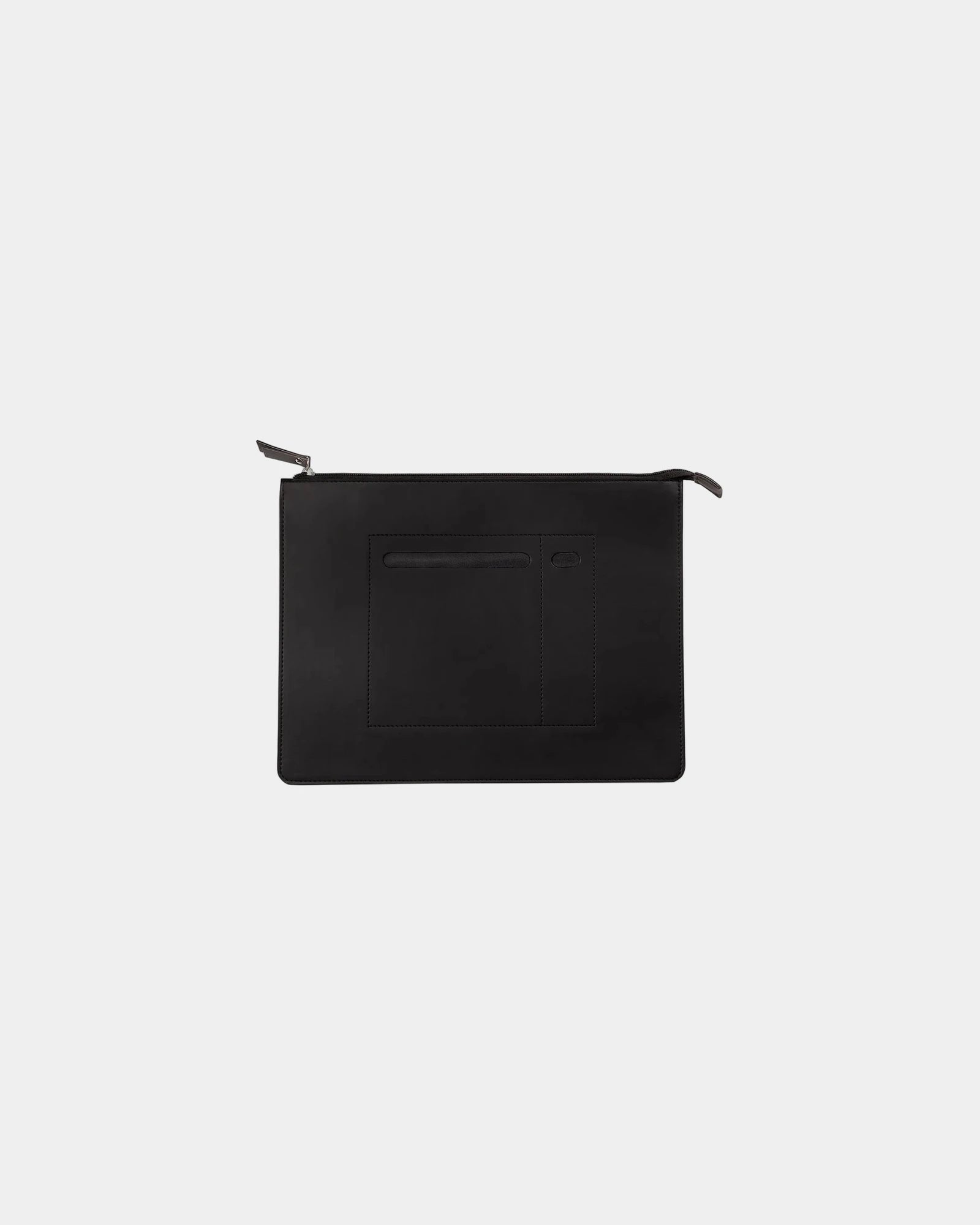 Custom PU zippered file folder document organizer - Black