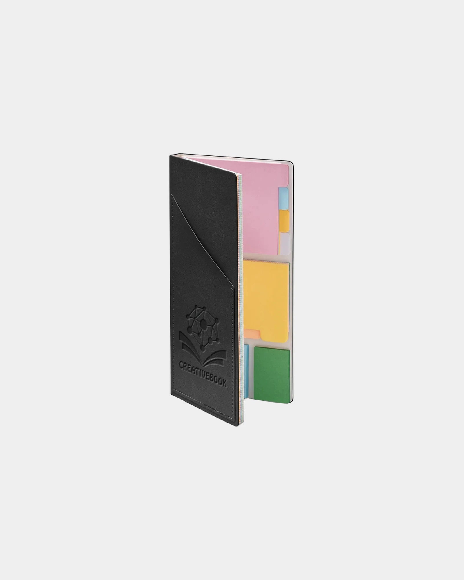 Custom PU sticky note set with notepad and pocket - Black