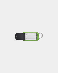Custom PU luggage tag with steel cable and ID window - Green-Lime