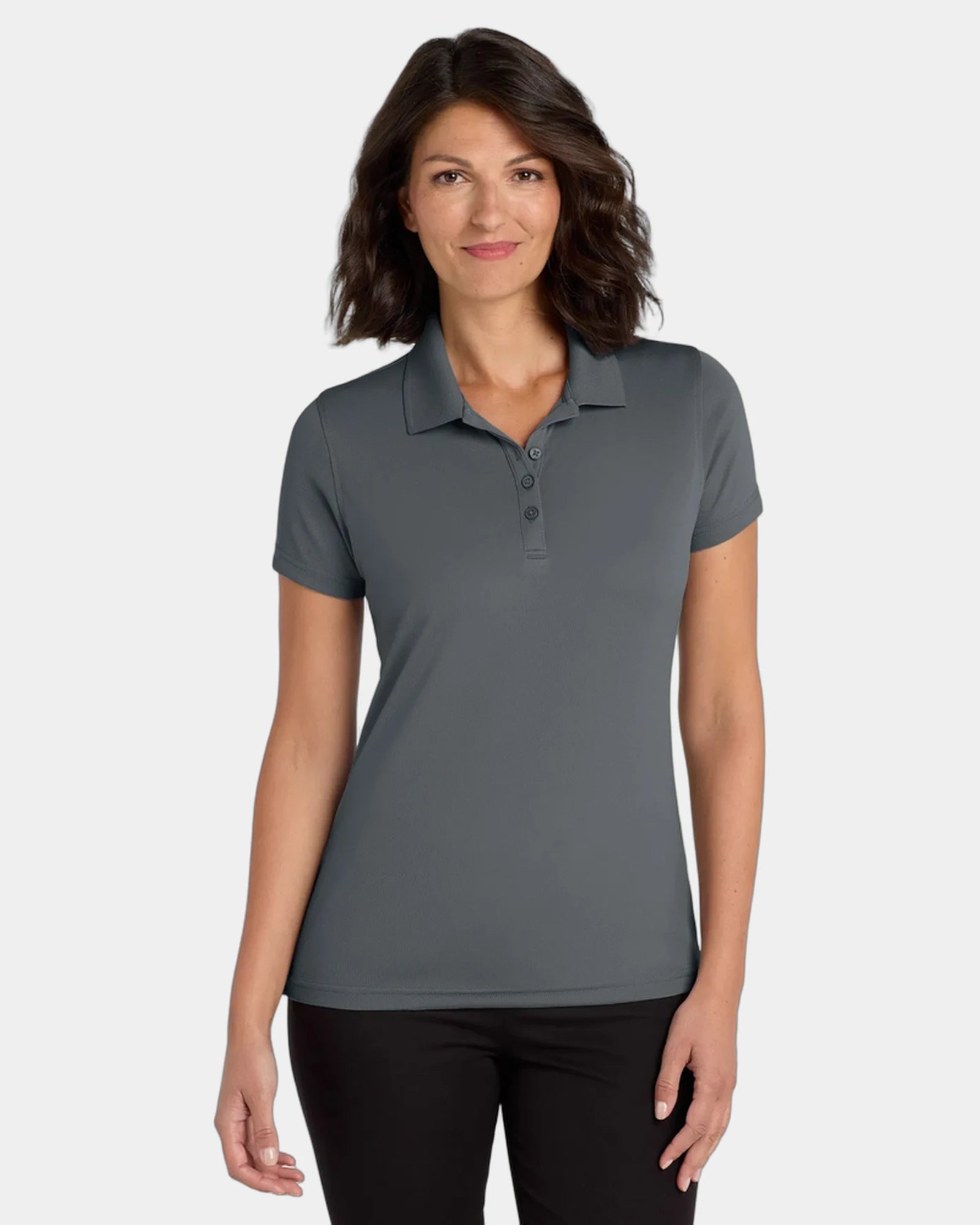 Custom UV-protection polo Port Authority Dry Zone women's - Graphite