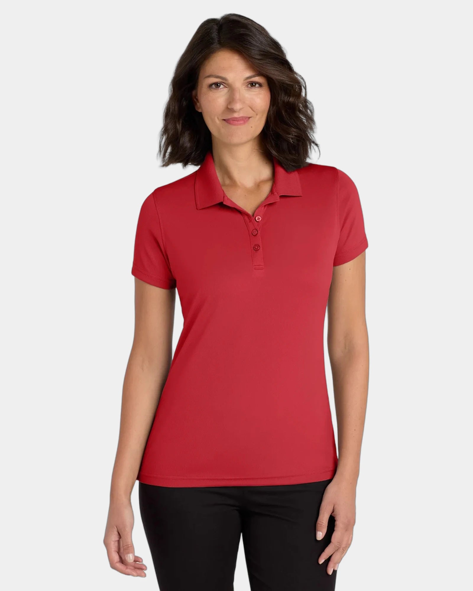 Custom UV-protection polo Port Authority Dry Zone women's - Rich Red
