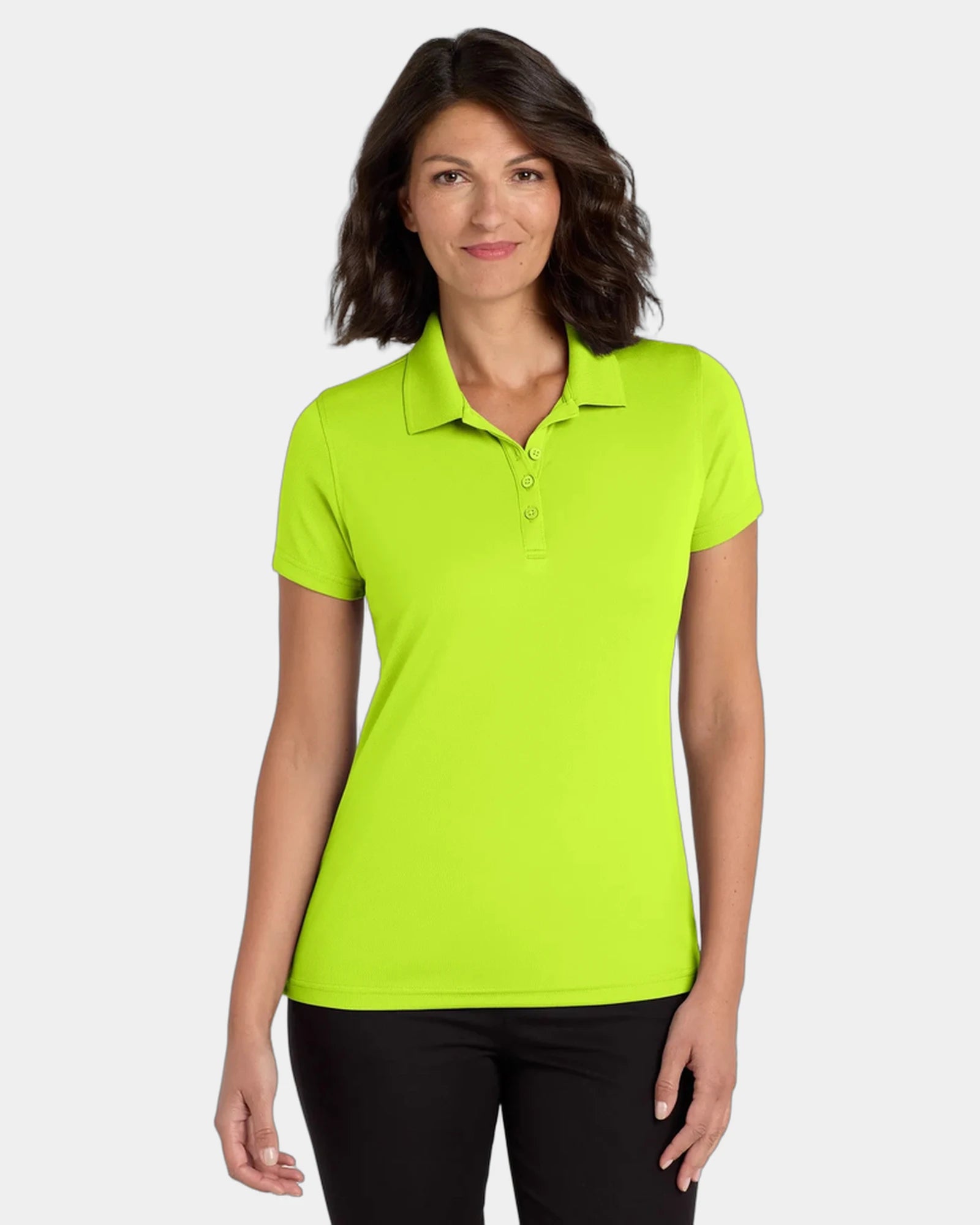 Custom UV-protection polo Port Authority Dry Zone women's - Safety Yellow