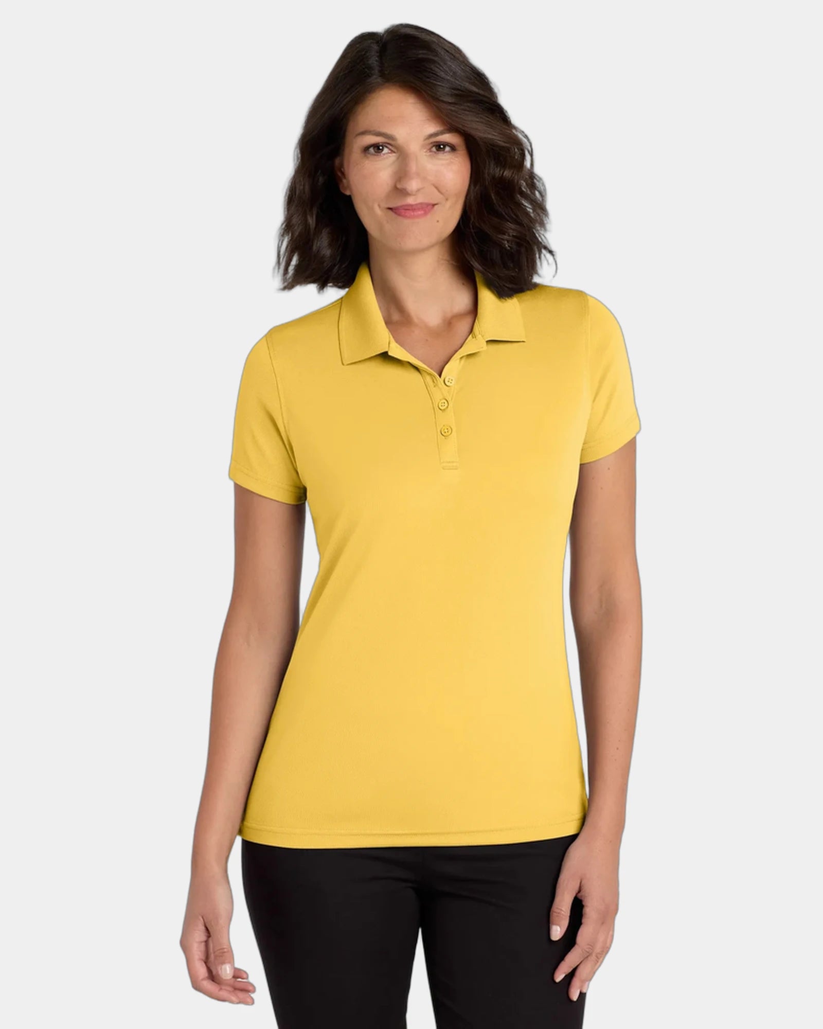 Custom UV-protection polo Port Authority Dry Zone women's - Sunburst Yellow