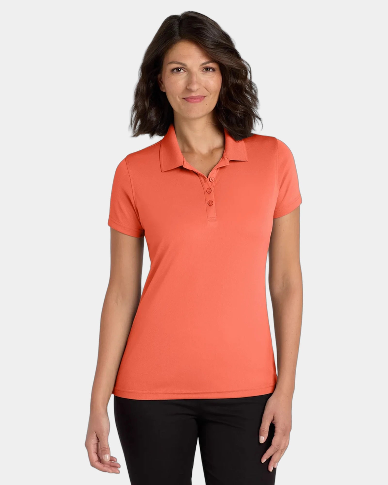 Custom UV-protection polo Port Authority Dry Zone women's - Coral Splash