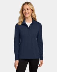 Custom stretch cotton Port Authority Fairway 1/4-zip - River Blue Navy