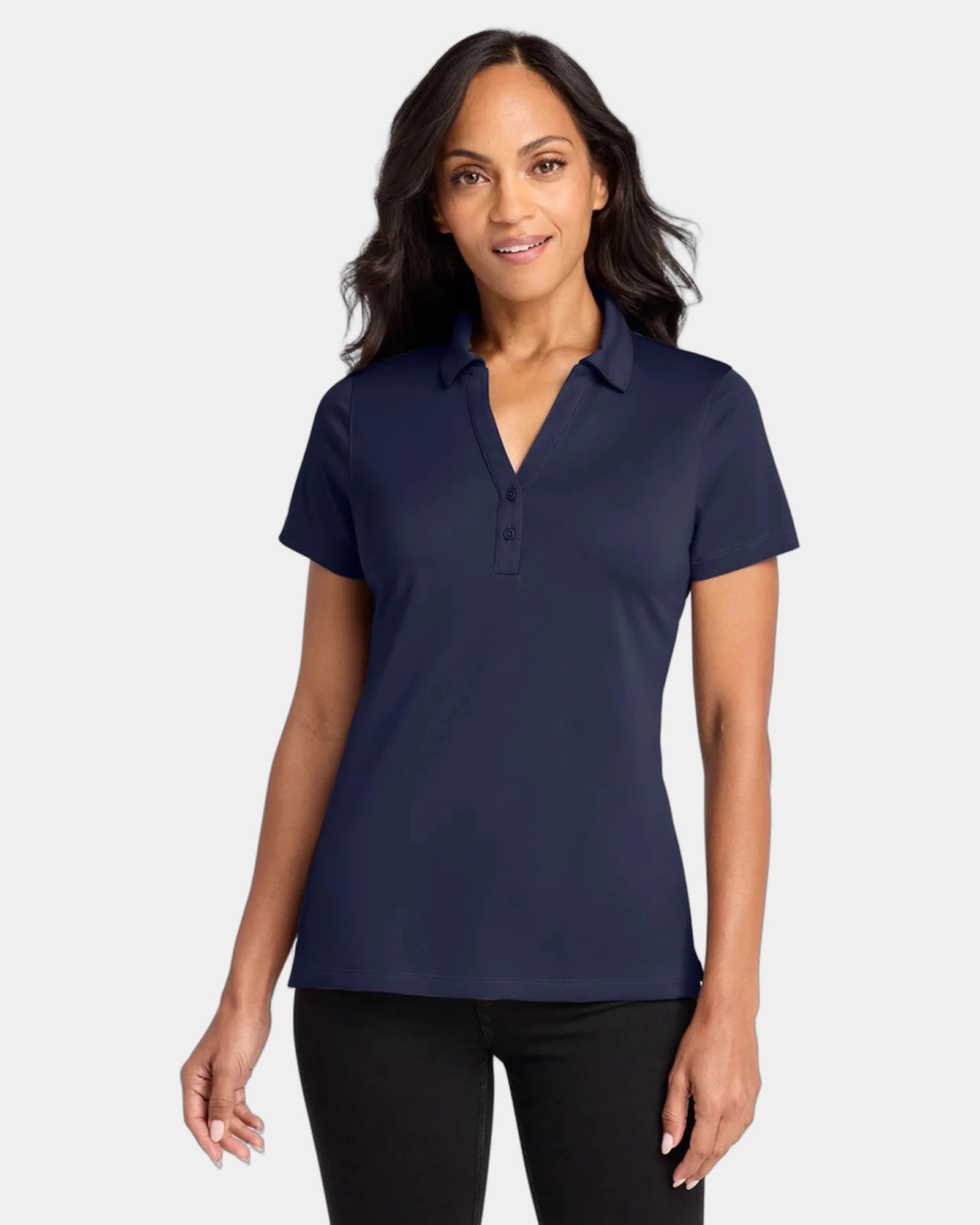 Custom recycled polo Port Authority Women's C-FREE - True Navy