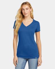 Custom women's V-neck tee New Era Heritage Blend - Royal
