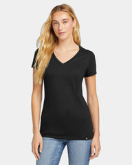 Custom women's V-neck tee New Era Heritage Blend - Black