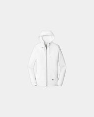 Custom sueded cotton New Era women's full-zip hoodie - White