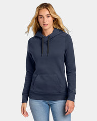 Custom French terry pullover hoodie New Era women's - True Navy