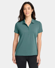 Custom women's recycled polo with UV protection - Arctic Mist