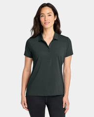 Custom women's recycled polo with UV protection - Tarmac Grey