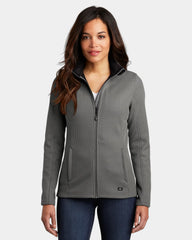Custom women's fleece jacket with zippered pockets - Gear Grey
