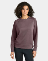 Custom women's double-knit fleece pullover sweatshirt - Ashen Plum