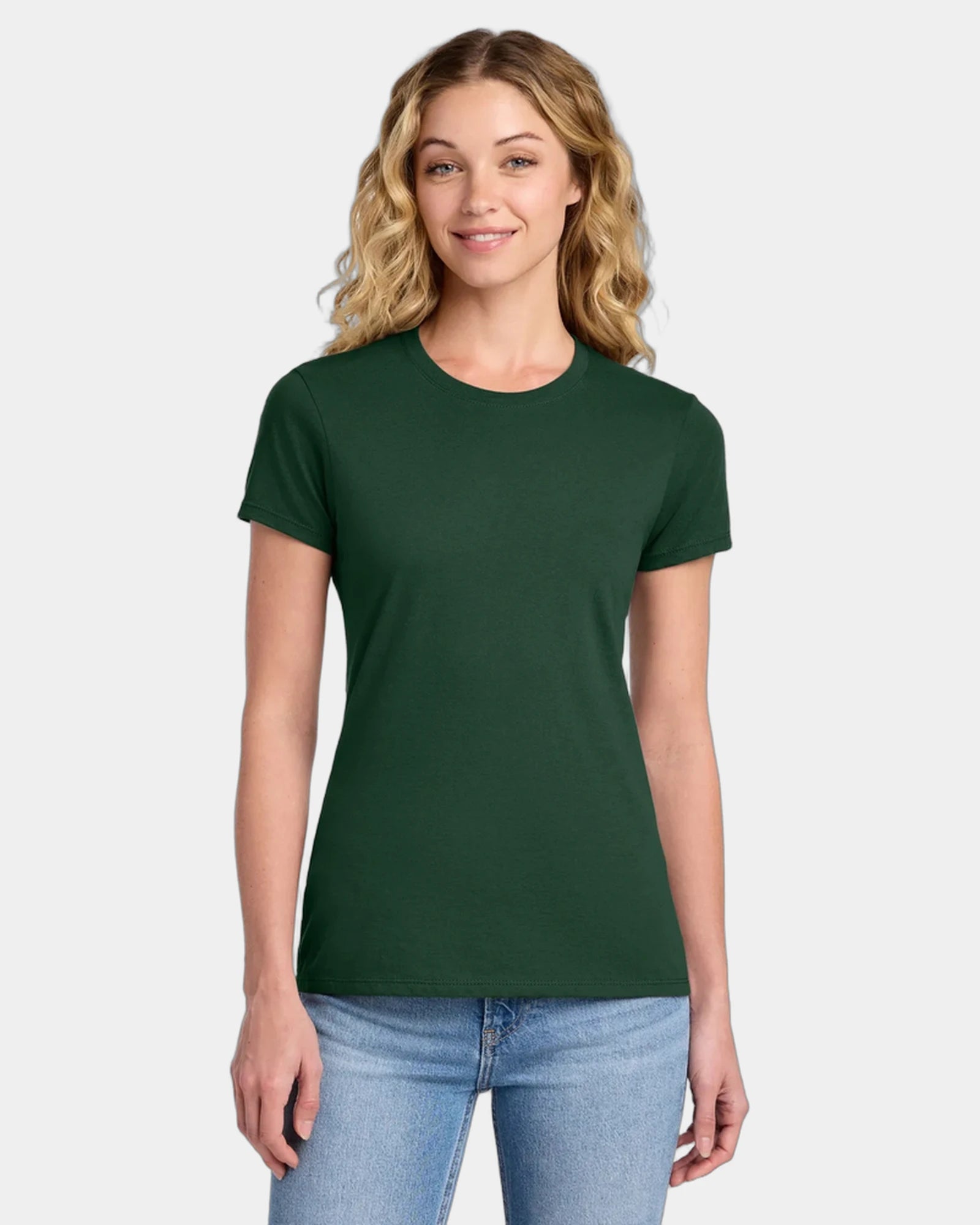 Custom ring spun cotton women's fan favorite tee - Forest Green