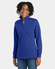 Custom women's 1/4-zip sweatshirt Sport-Tek fleece - True Royal
