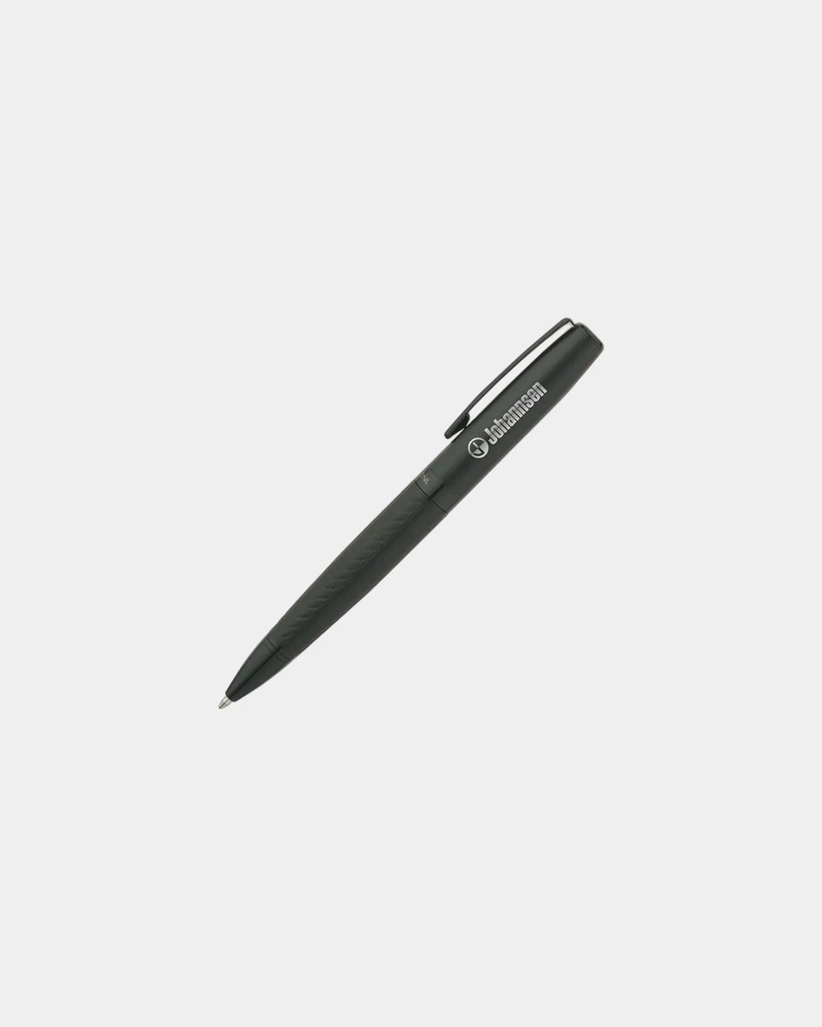Custom steel twist-action ballpoint pen matte black - Black