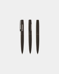 Custom steel twist-action ballpoint pen matte black - 1
