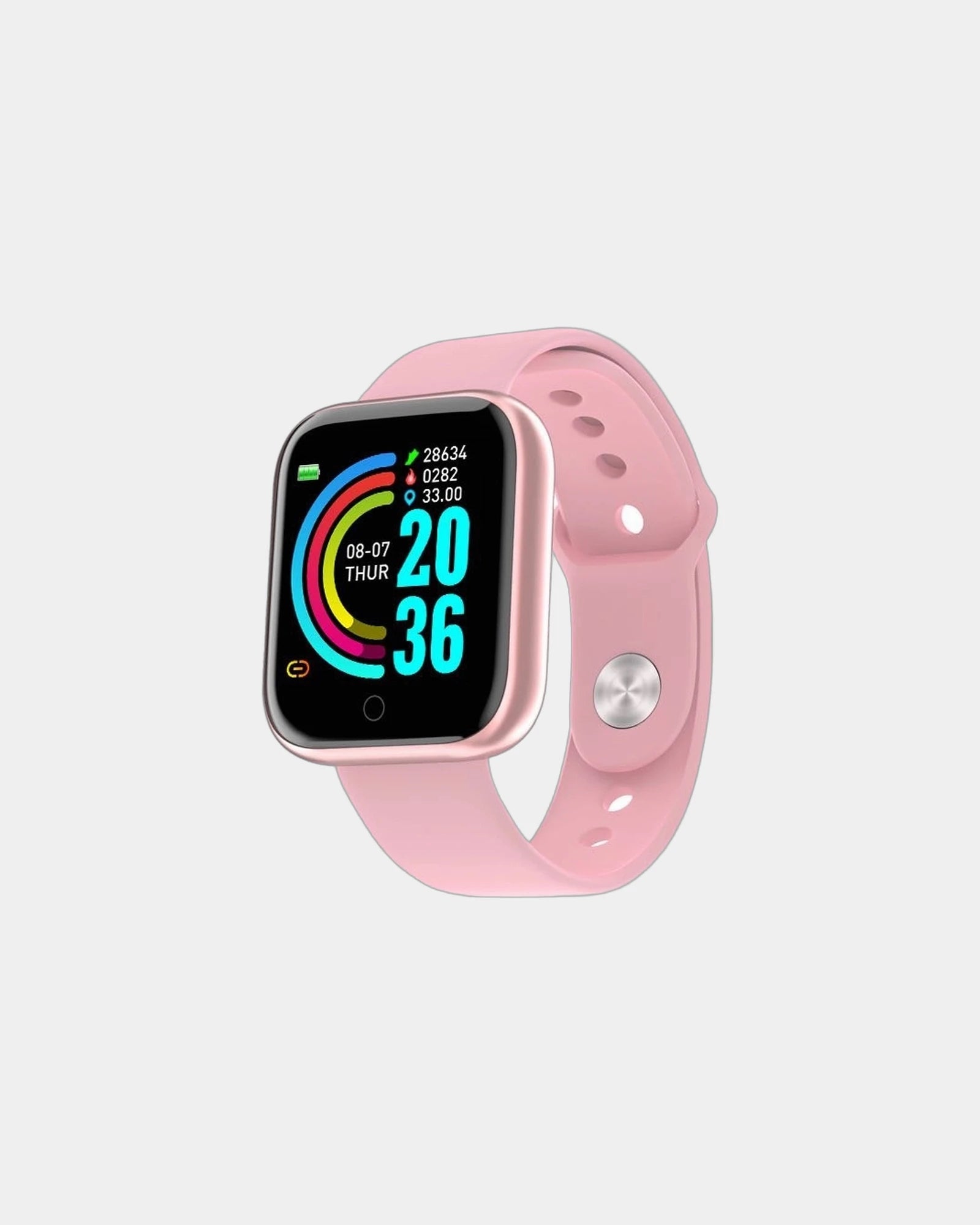 Custom waterproof smart watch fitness tracker - Pink