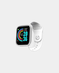Custom waterproof smart watch fitness tracker - White