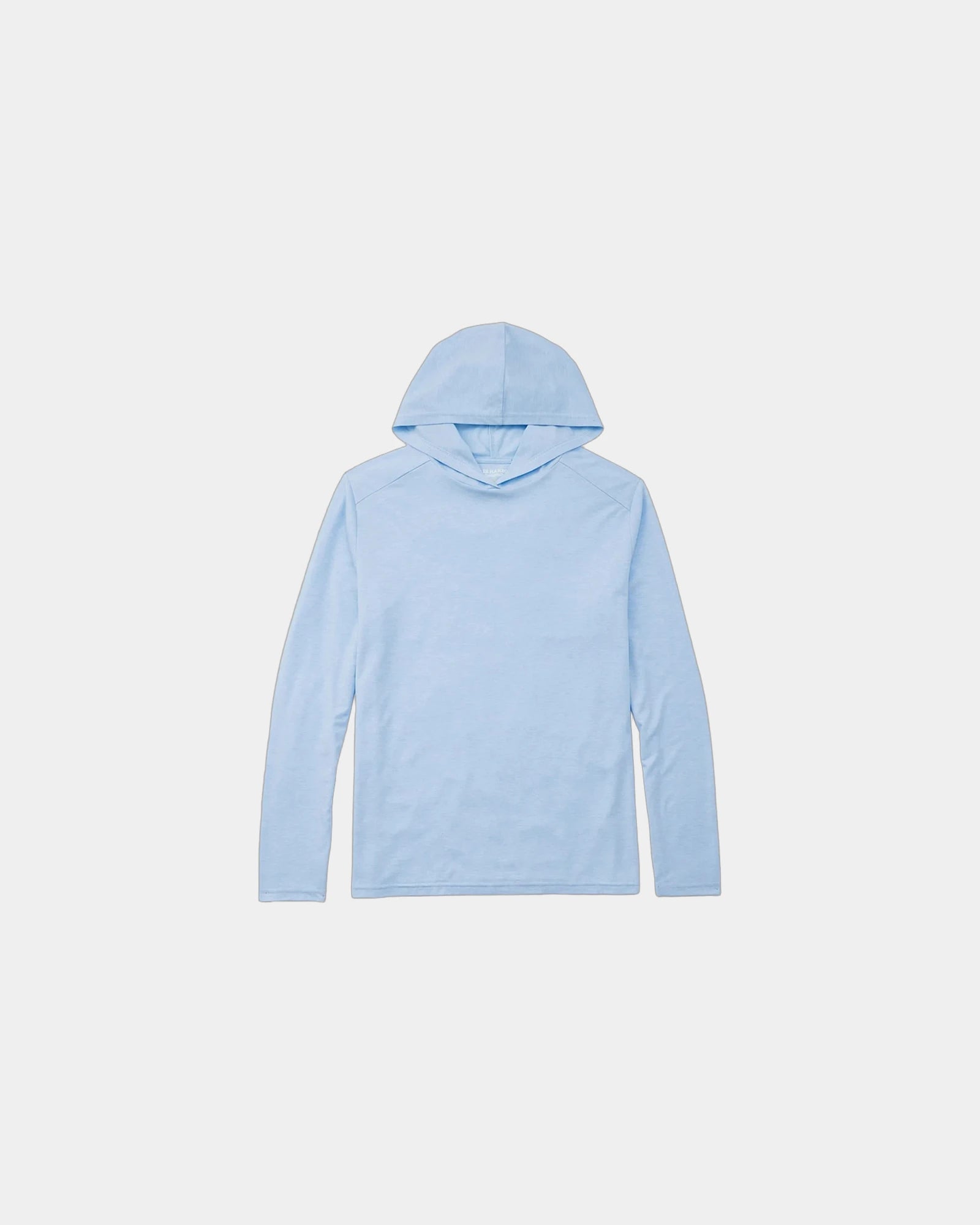 Custom recycled polyester UPF 50 men's hoodie - Blue Glow
