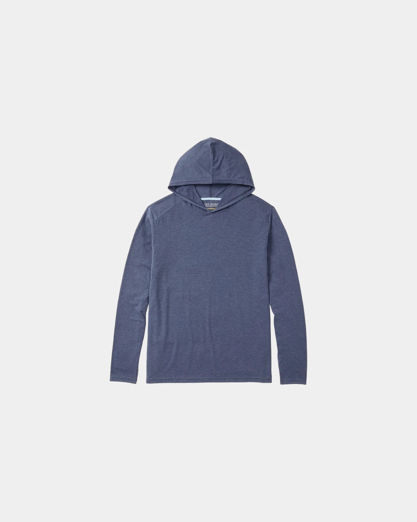 Custom recycled polyester UPF 50 men's hoodie - Navy Blazer
