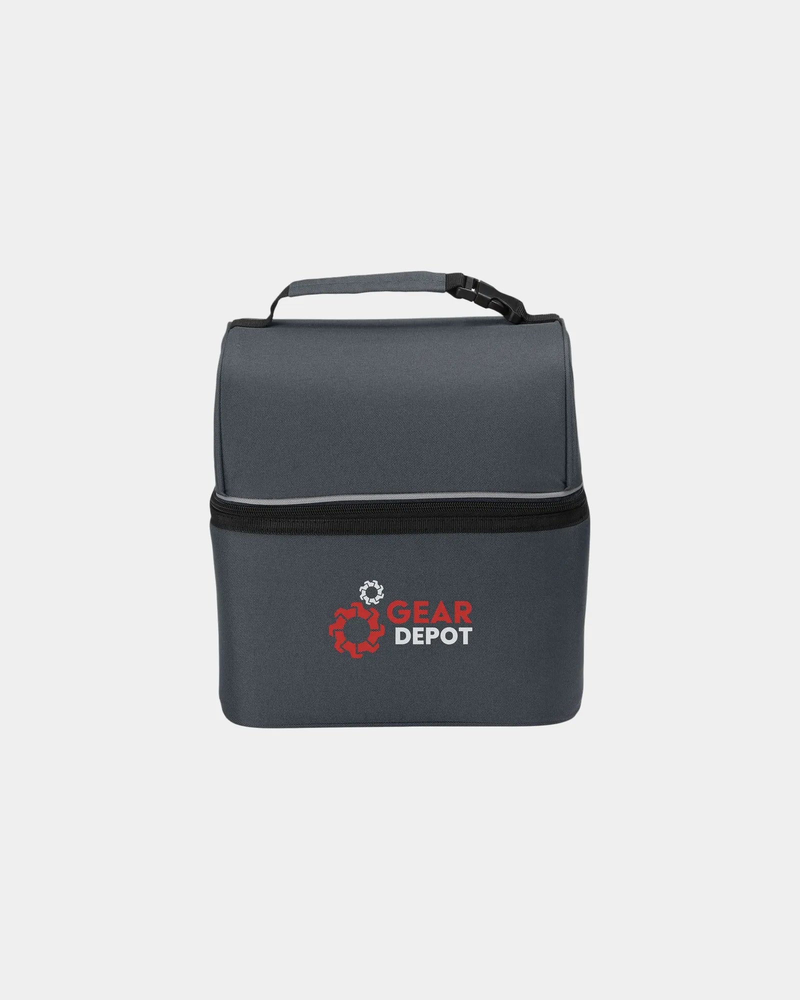 Custom recycled polyester 8-can lunch cooler bag - Dark Charcoal