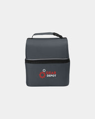 Custom recycled polyester 8-can lunch cooler bag - Dark Charcoal