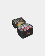 Custom recycled polyester 8-can lunch cooler bag - Black