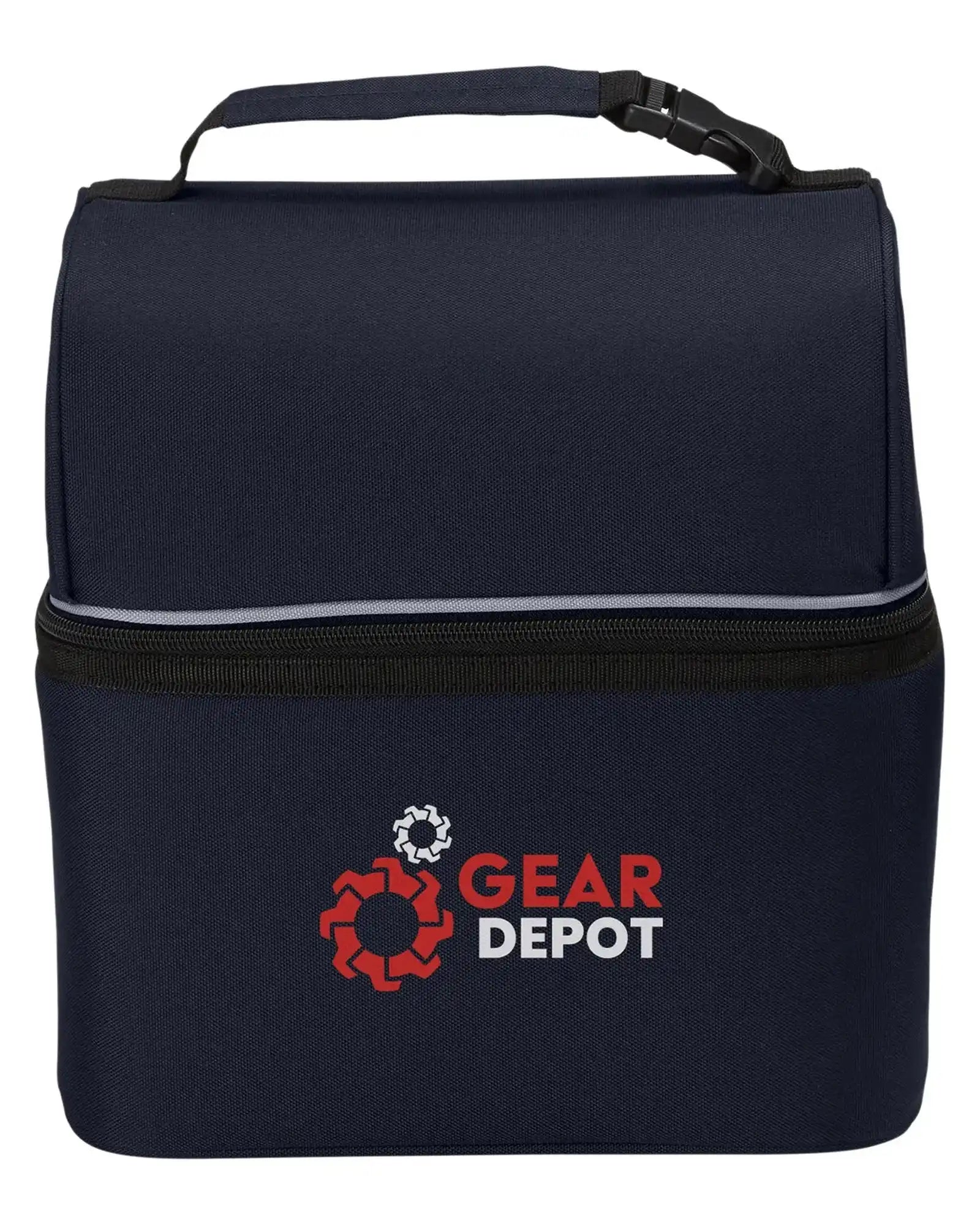 Custom recycled polyester 8-can lunch cooler bag - 6