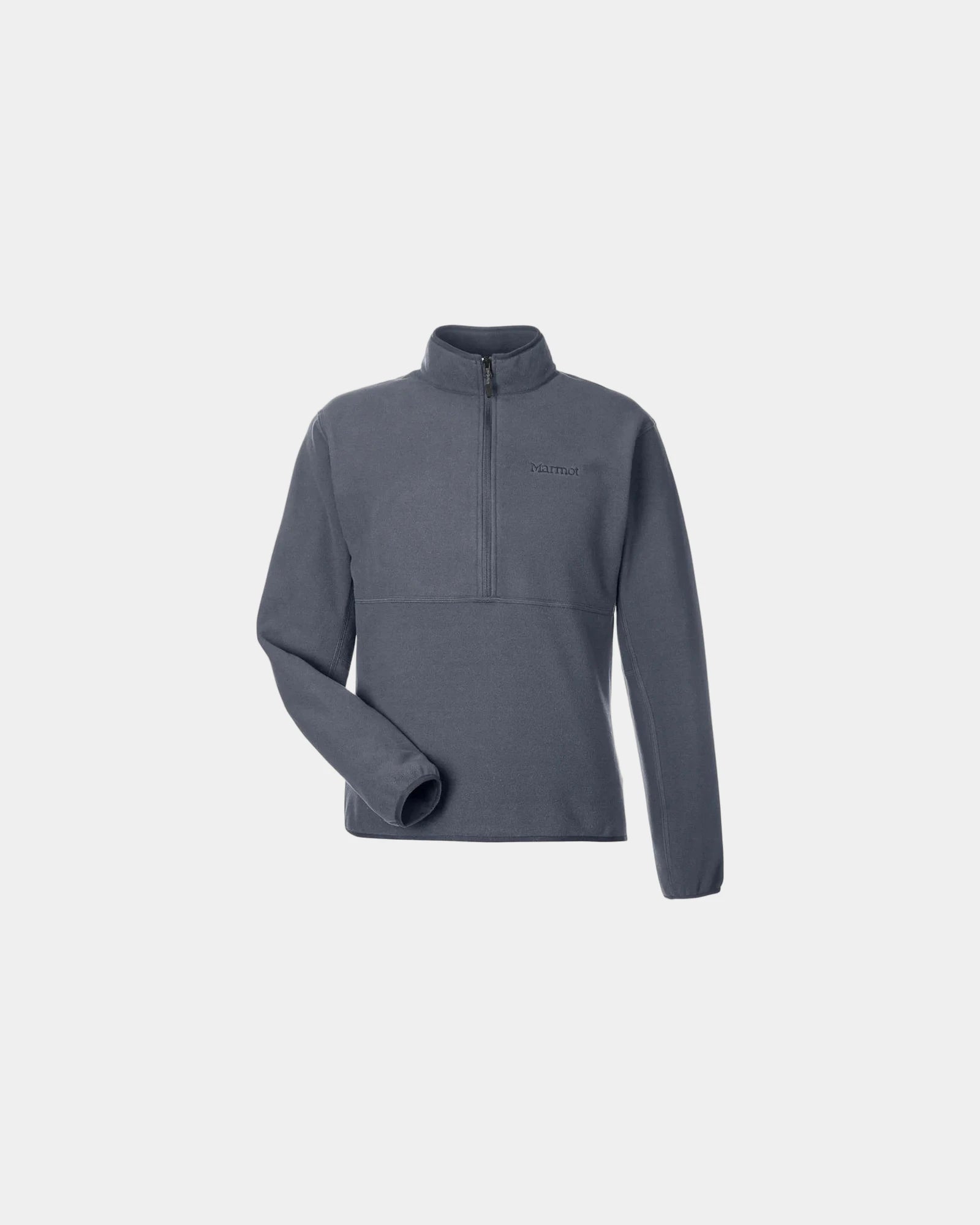 Custom recycled polyester half-zip pullover jacket - Steel Onyx