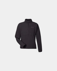 Custom recycled polyester half-zip pullover jacket - Black